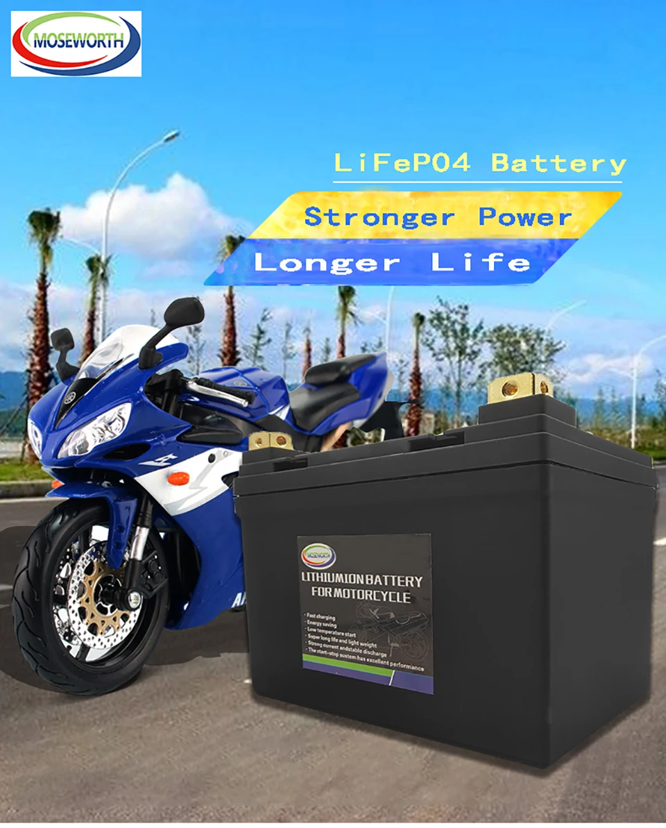 %name Motorcycle Battery 12V LiFePO4 Lithium Phosphate Ion with BMS Voltage Protection For BMW,Halley, Augusta,KTM,Honda,Suzuki,Yamaha