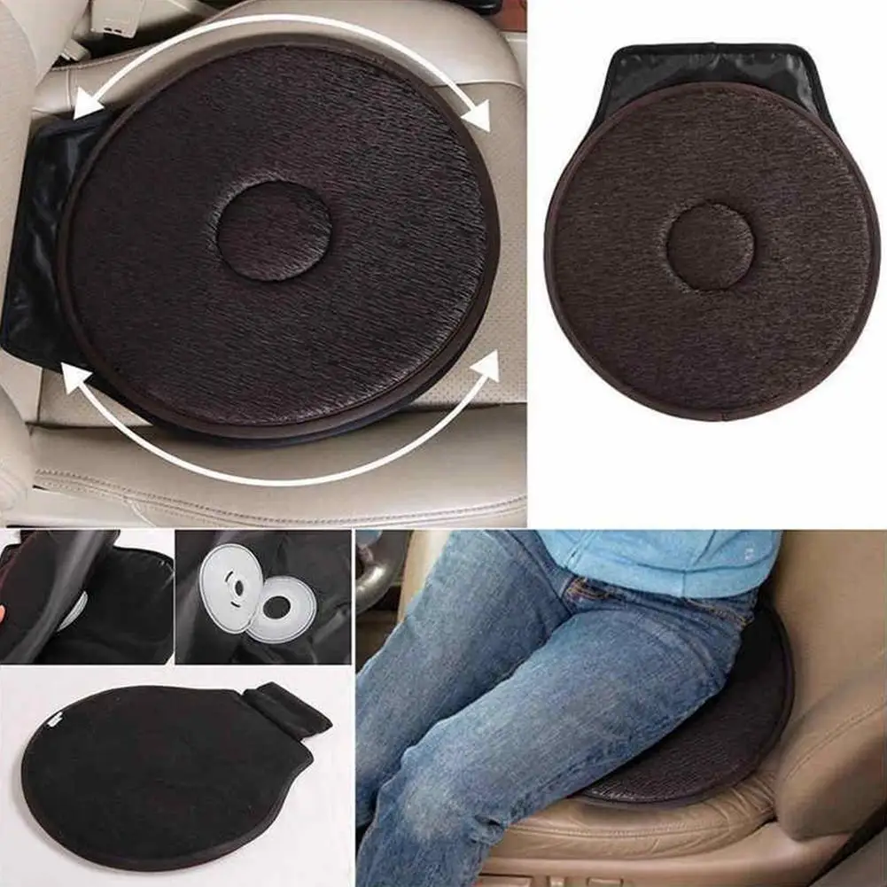 %name Portable Swivel Cushion 360 Degree Rotating Car Chair Seat Cushion Mobility Aid Chair Seat Revolving Cushion Memory Foam Mat