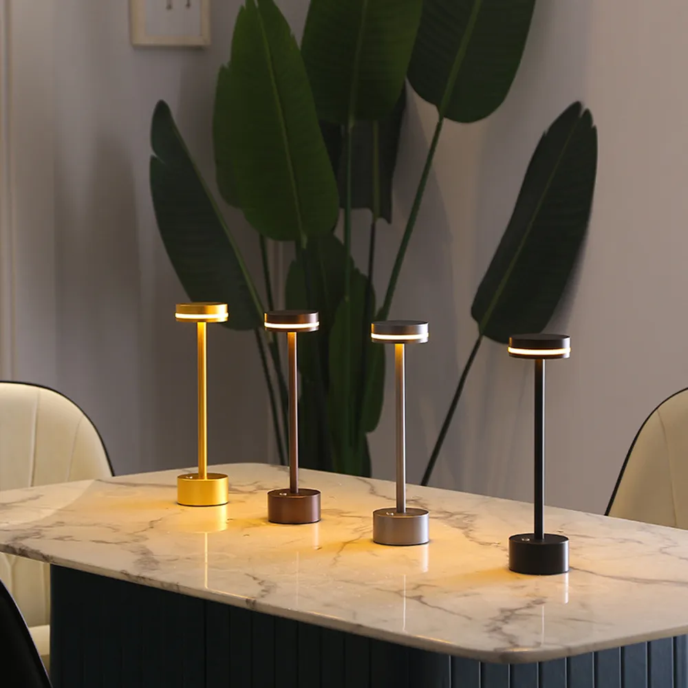 %name LED Mushroom Bud Table Lamp Rechargeable Touch Three tone Lighting For Cafe Bar Restaurant Living Room Bedroom Study Decoration